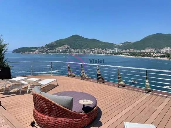 Ultra-Luxury Three-Bedroom Sea View Penthouse for Sale 509 m² Jacuzzi & Expansive Terrace Dukley Gardens, Budva